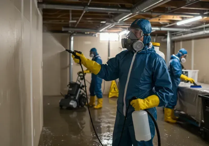 Basement Sanitization and Antimicrobial Treatment process in Cowley County, KS